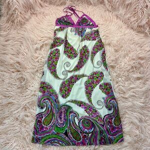 Juniors Large Vintage Paisley Maxi Dress